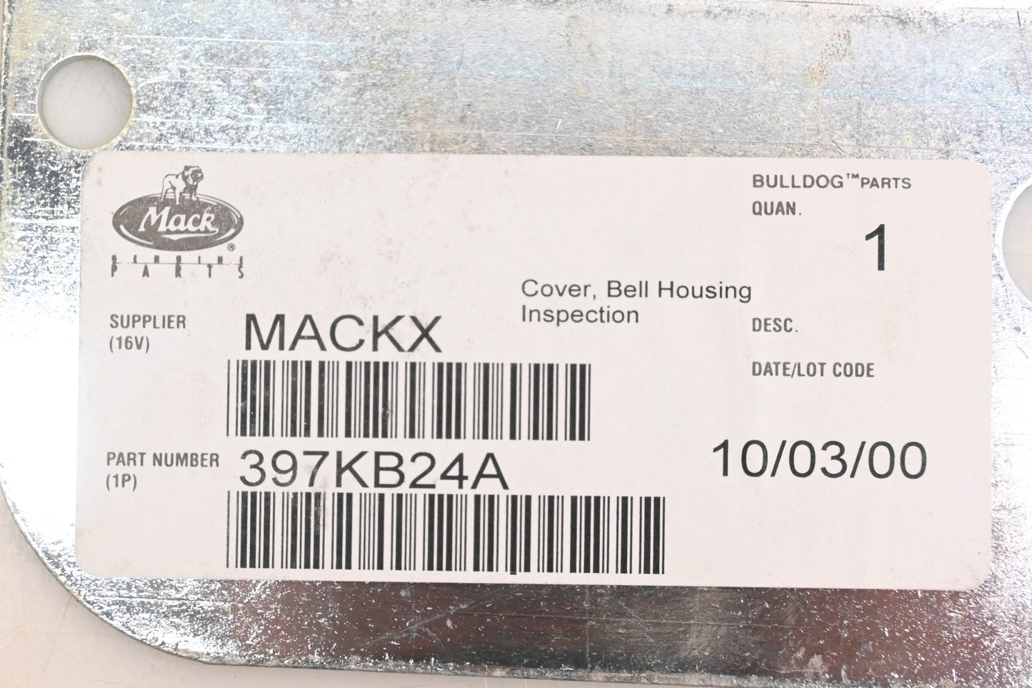 Mack 397KB24A Bell Housing Inspection Cover NOS