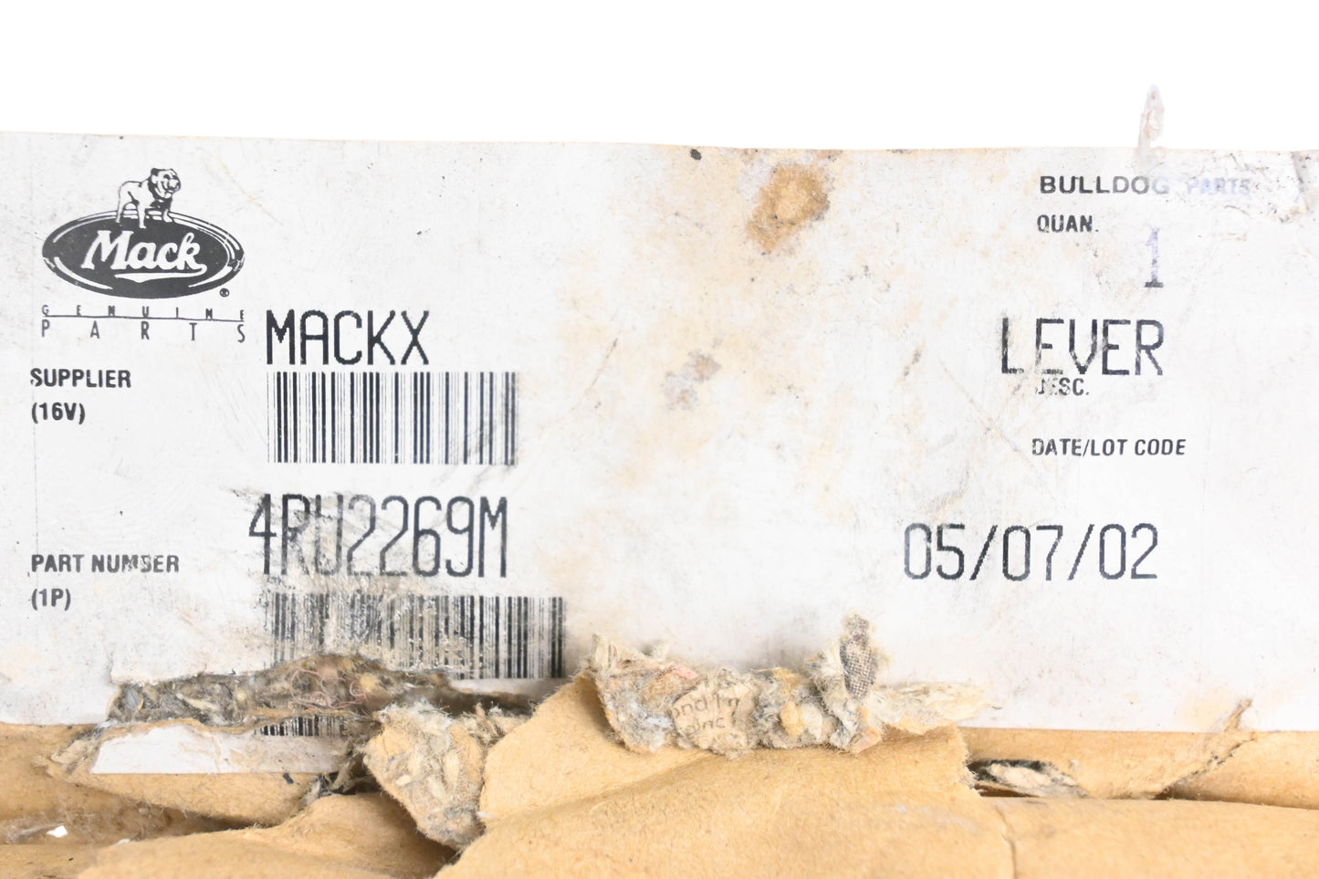 Mack 4RU2269M Leveling Valve Lever NOS