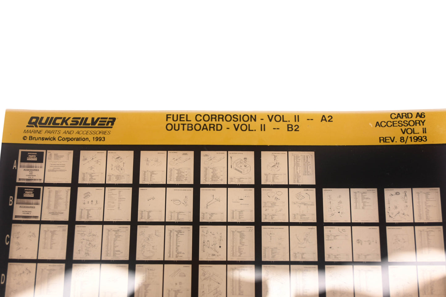 Quicksilver Card A6 Fuel Corrosion-A2 Outboard-B2 Accessory Microfiche Rev:8/1993