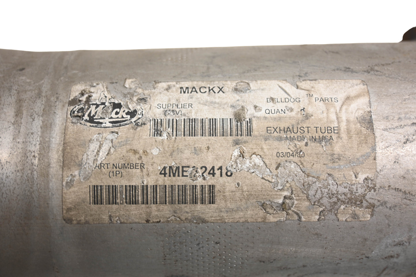 Mack 4ME32418 4" Exhaust Pipe NOS