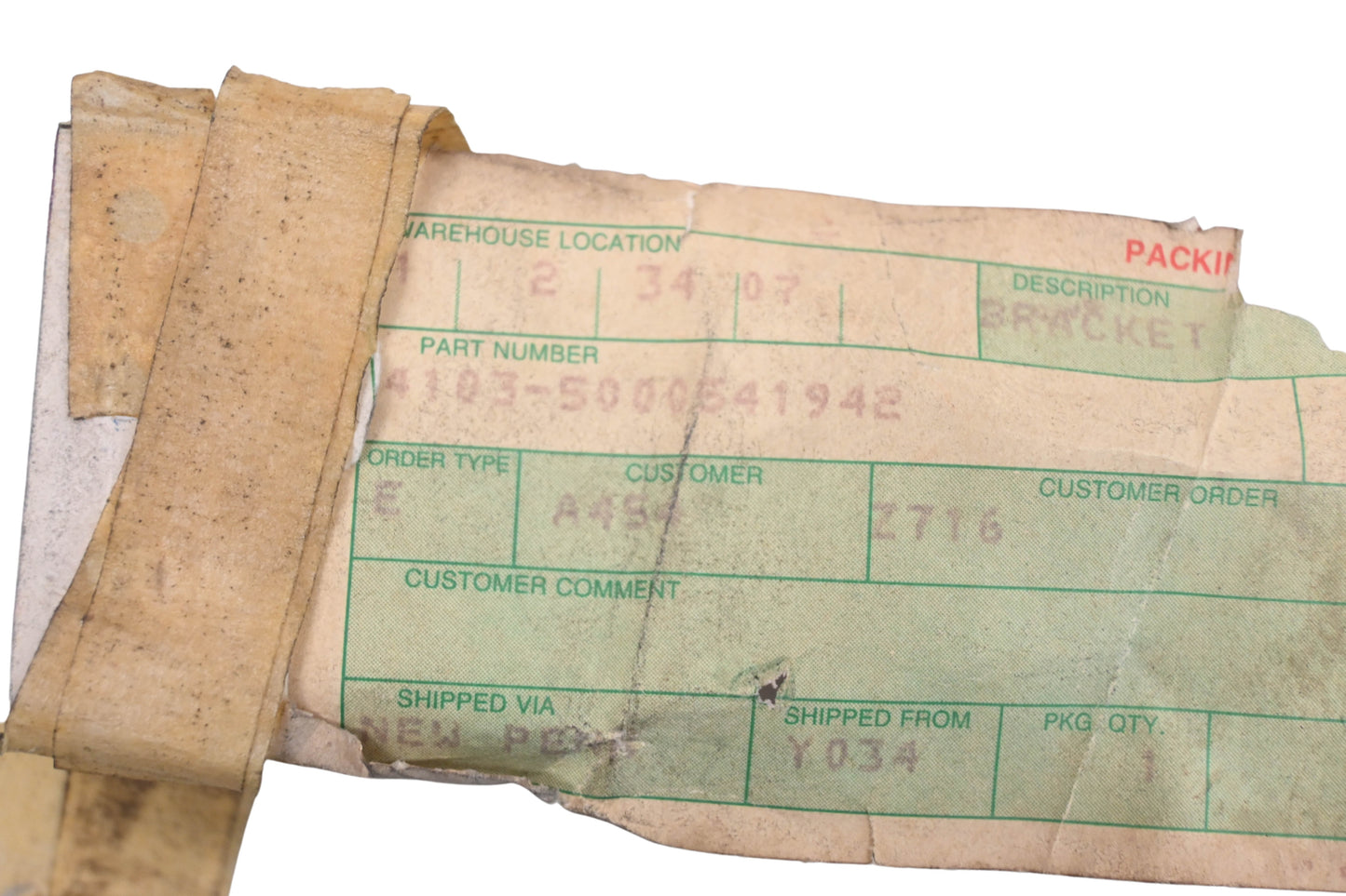Mack 4103-5000541942, 5000541942 Bracket NOS