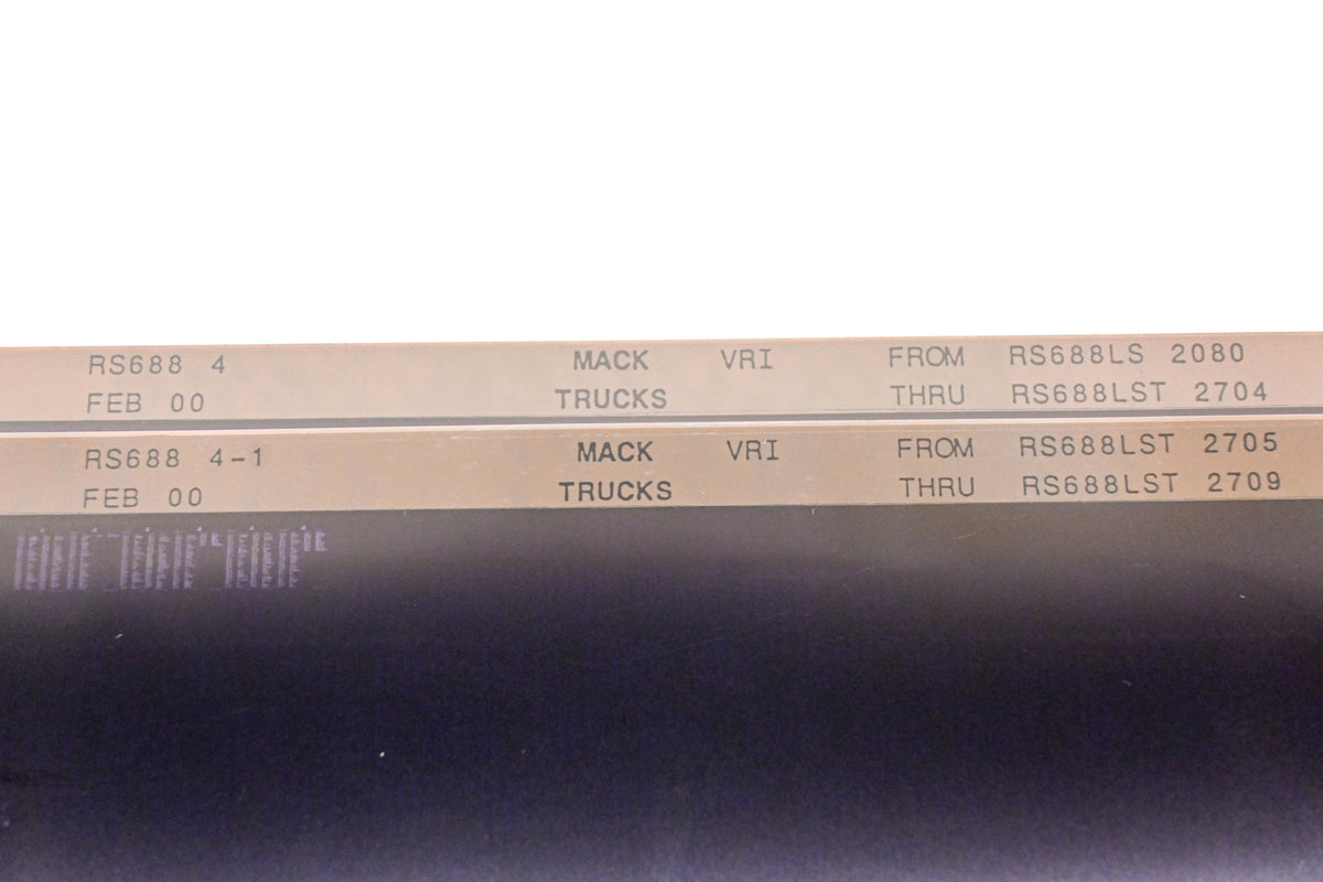 Mack RS688 4, RS688 4-1 RS688LS2080 - RS688LST2709 VRI Microfiche Lot of 2 NOS