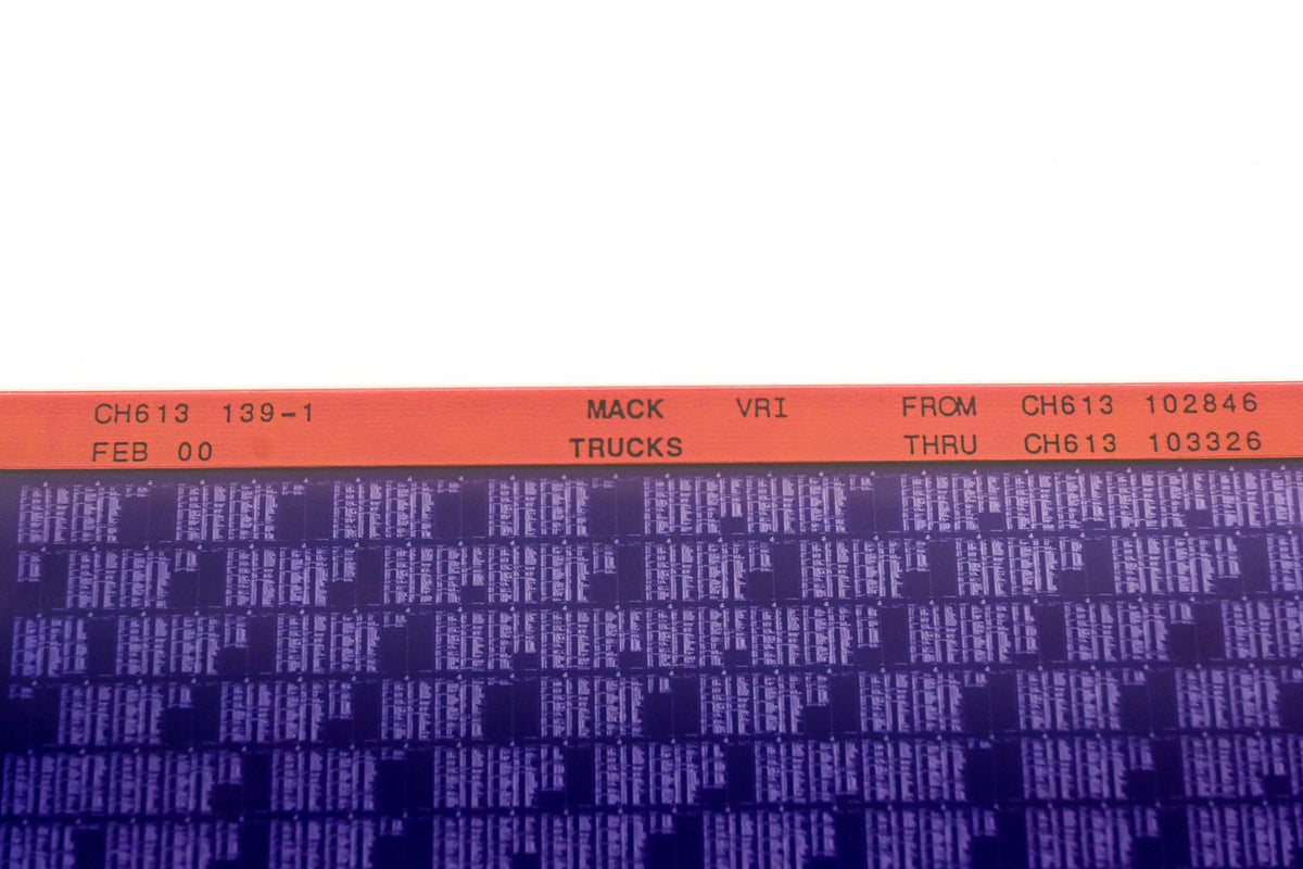 Mack CH613 139-1 CH613102846 - CH613103326 VRI Microfiche NOS