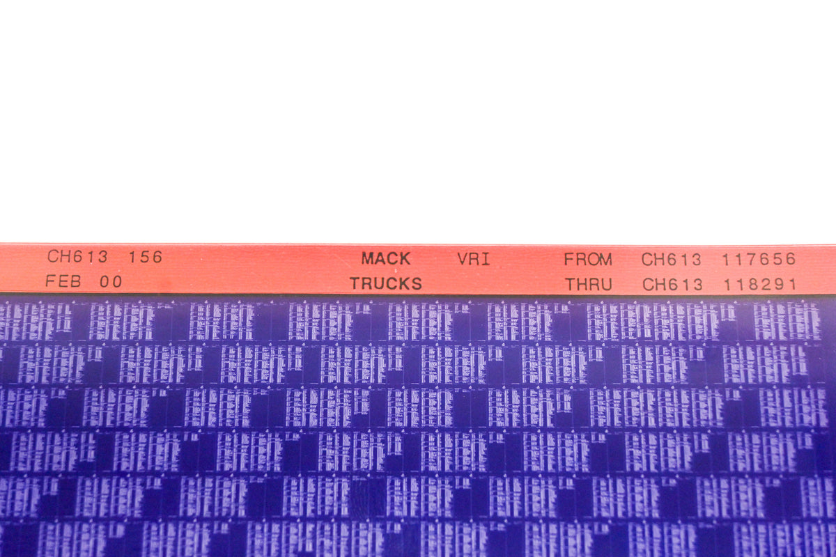 Mack CH613 156 CH613117656 - CH613118291 VRI Microfiche NOS