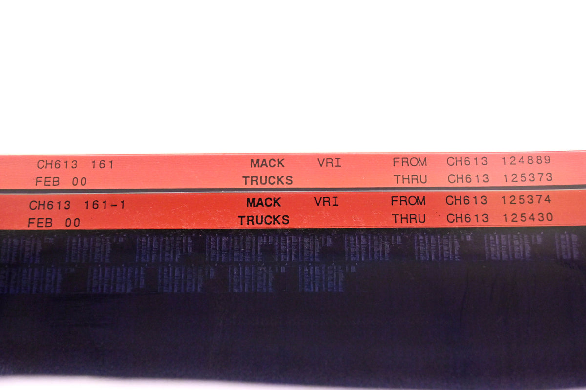 Mack CH613 161, CH613 161-1 CH613124889 - CH613125430 VRI Microfiche Lot of 2 NOS