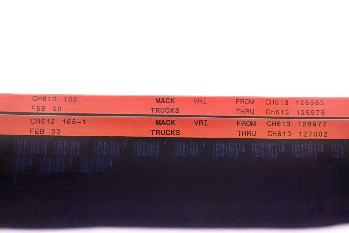 Mack CH613 166, CH613 166-1 CH613126563 - CH613127002 VRI Microfiche Lot of 2 NOS