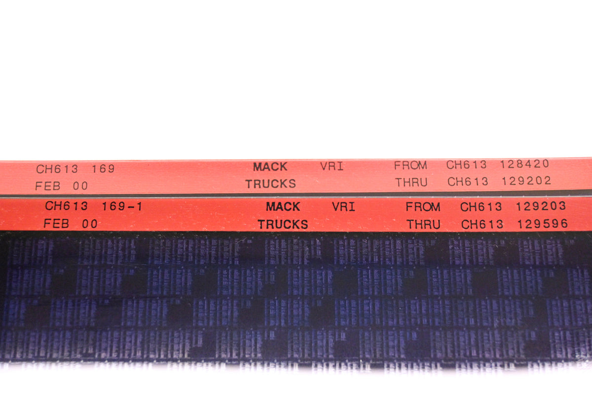 Mack CH613 169, CH613 169-1 CH613128420 - CH613129596 VRI Microfiche Lot of 2 NOS