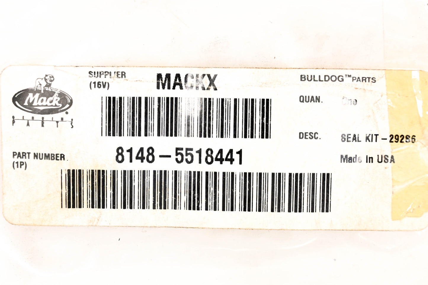 Mack 8148-5518441 Steering Seal & Gasket NOS