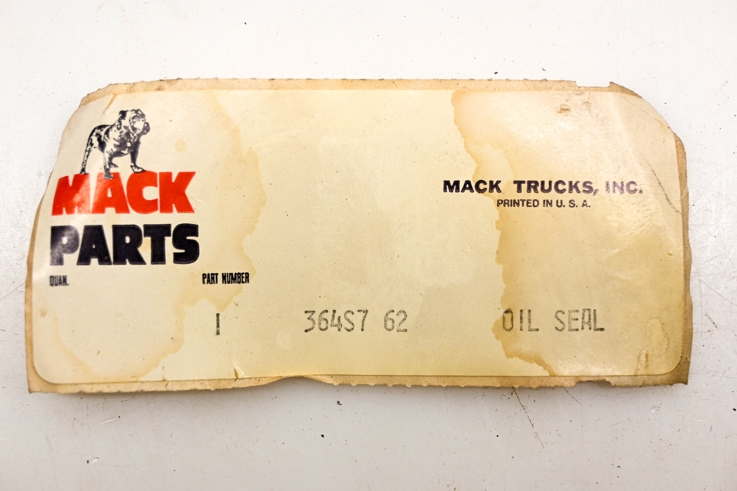 Mack 364S762 Oil Seal NOS