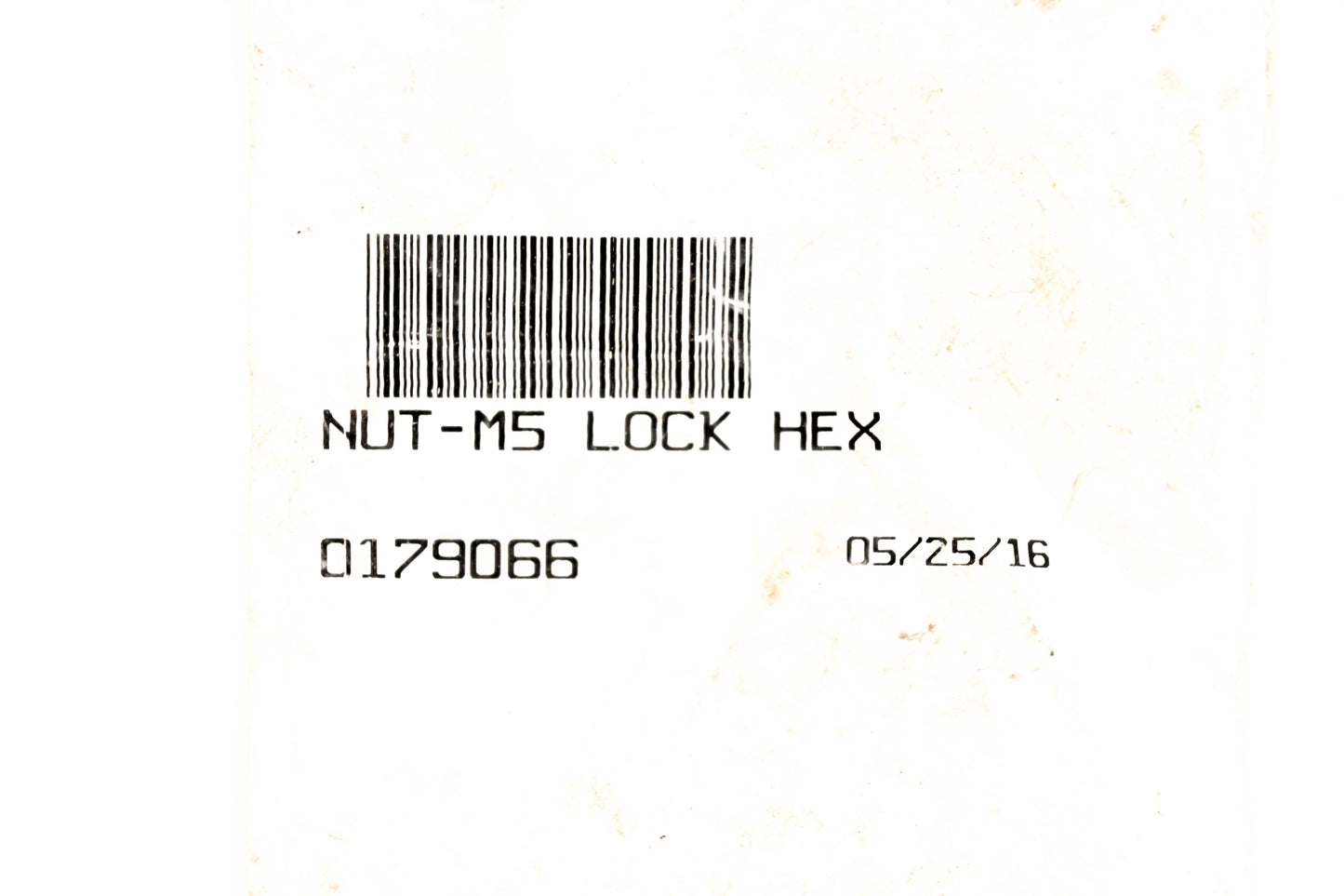Wacker Neuson 179066 M5 Lock Hex Nut NOS