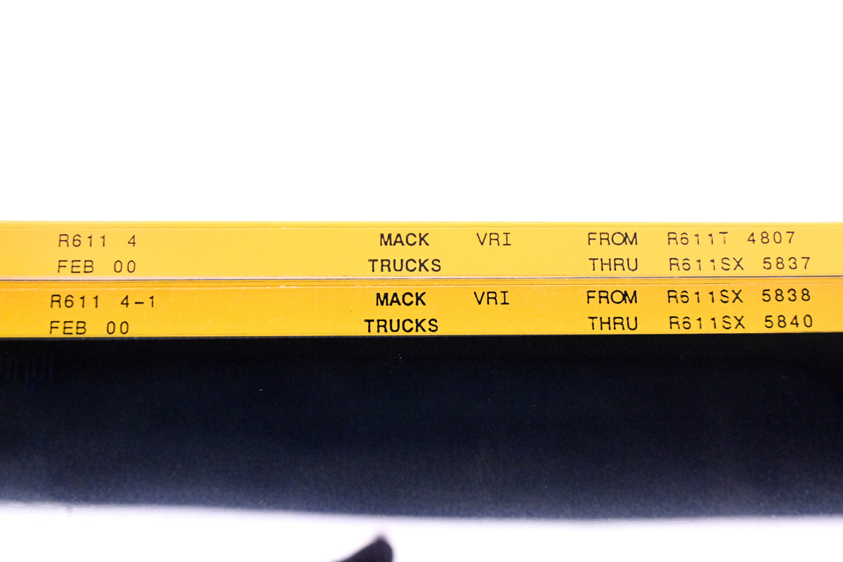 Mack R611 4, R611 4-1 R611T4807 - R611DX5840 VRI Microfiche Lot of 2 NOS