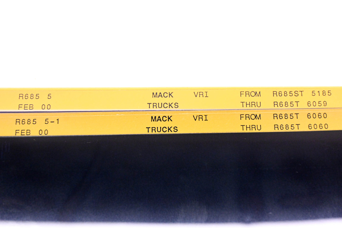 Mack R685 5, R685 5-1 R685ST5185 - R685T6060 VRI Microfiche Lot of 2 NOS