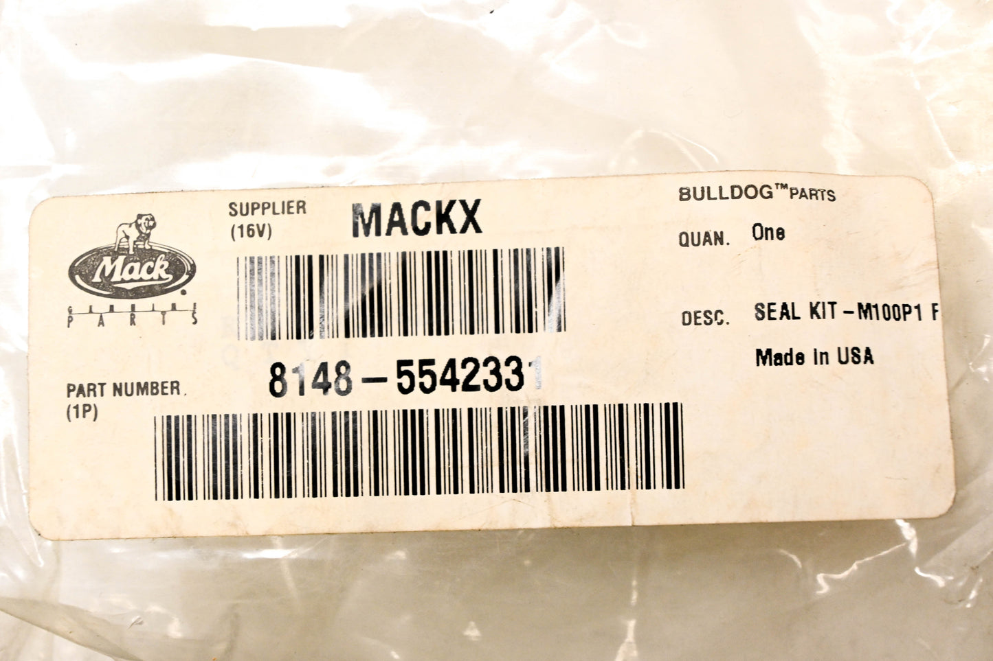 Mack 8148-5542331 M100P1 Seal NOS