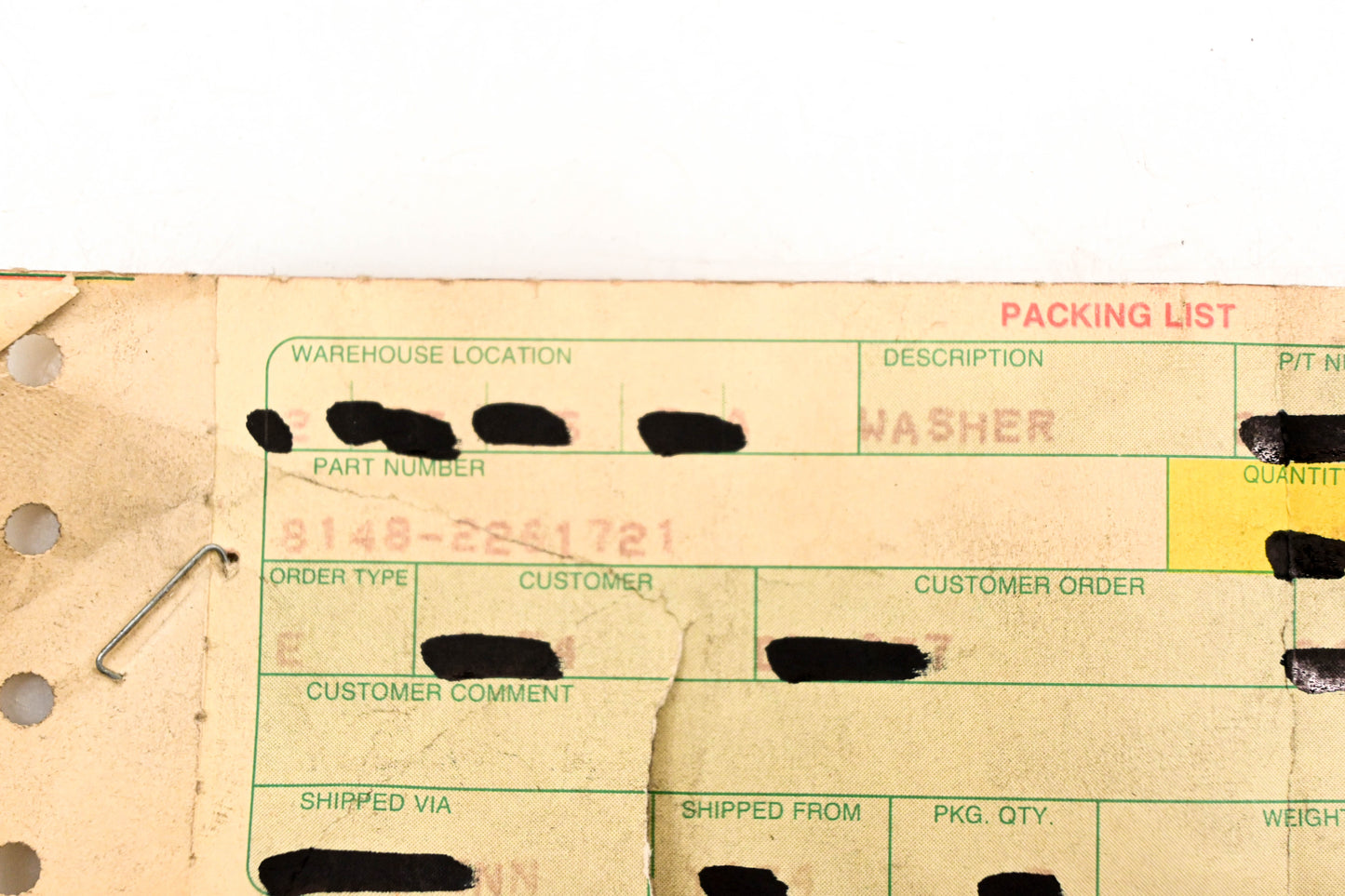 Mack 8148-2261721 Washer NOS