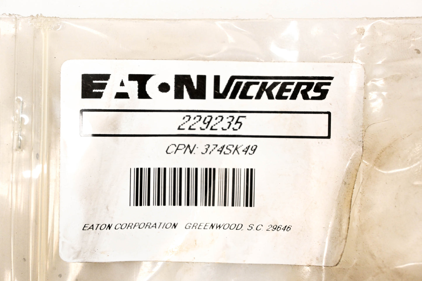 Eaton Vickers 229235, 374SK49 Seal NOS