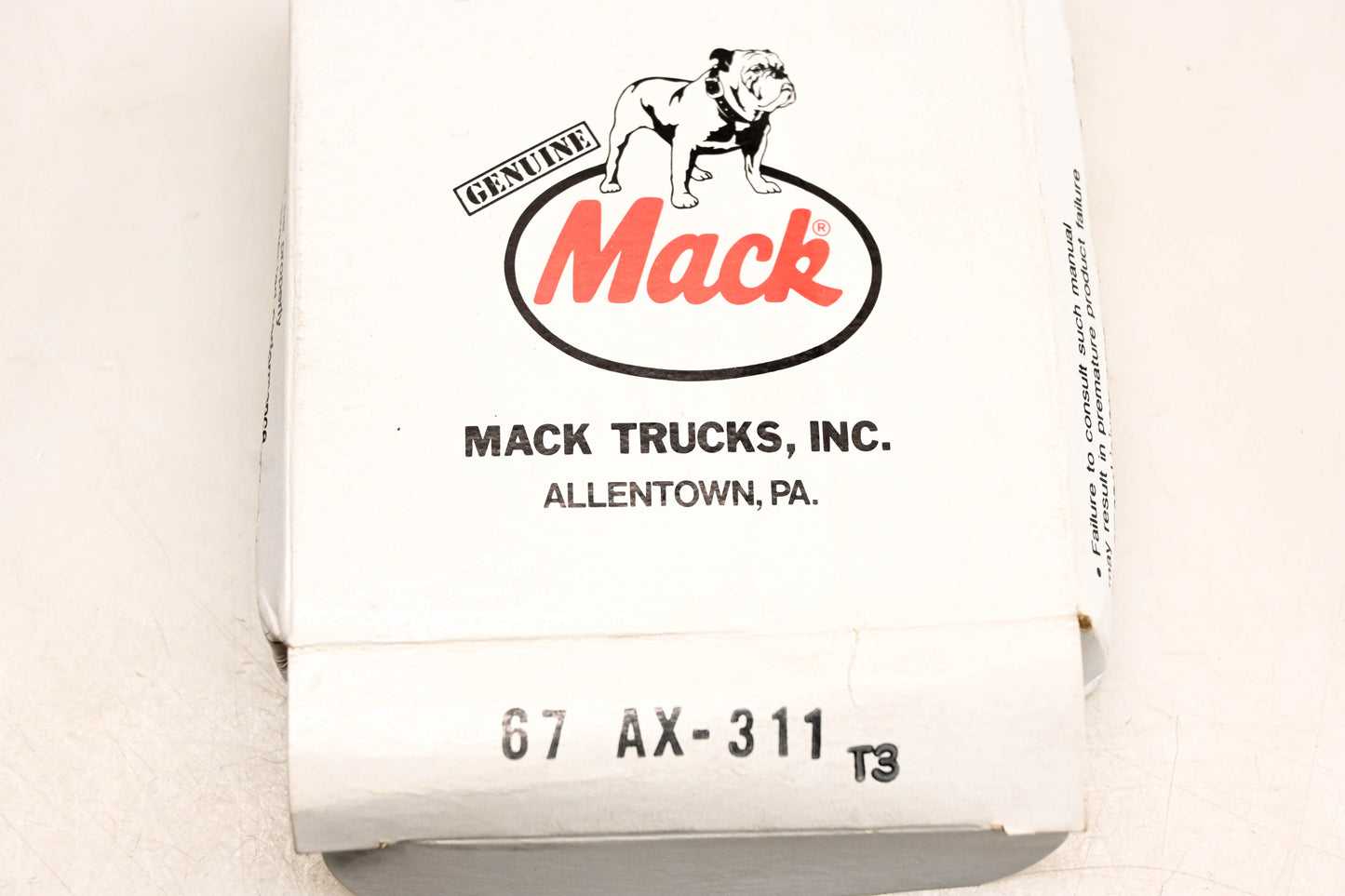 Mack 67AX311, MA1205 Bower Bearing NOS