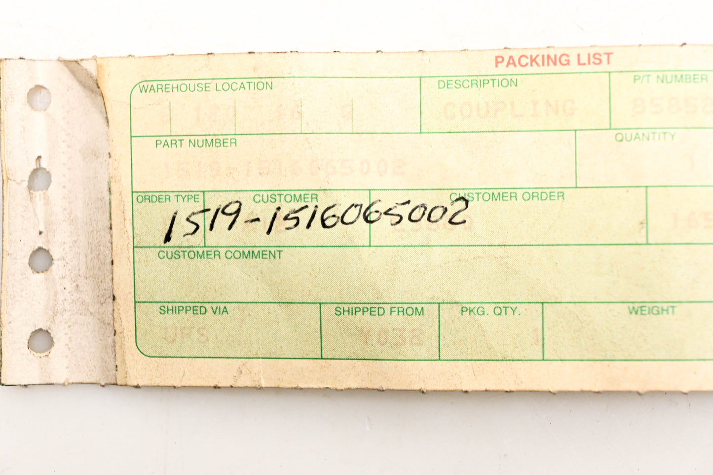Mack 1519-1516065002 Coupling NOS
