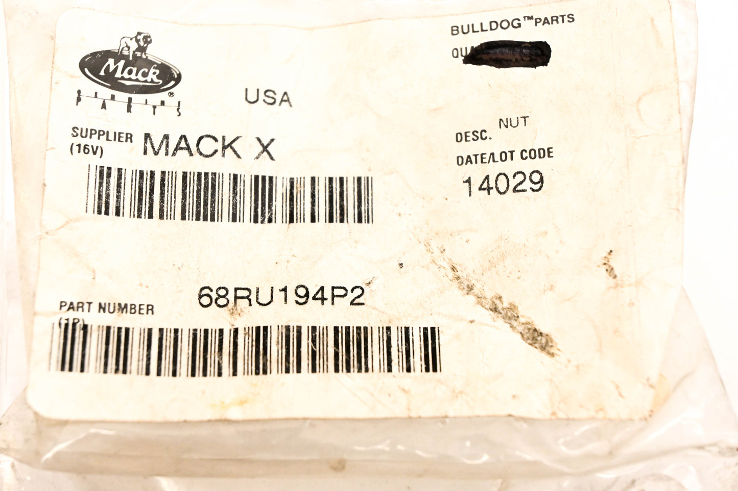 Mack 68RU194P2 Acorn Nut NOS