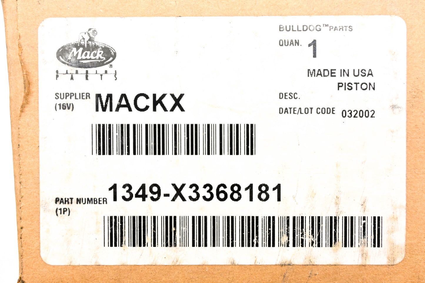 Mack 1349-X3368181 Piston NOS