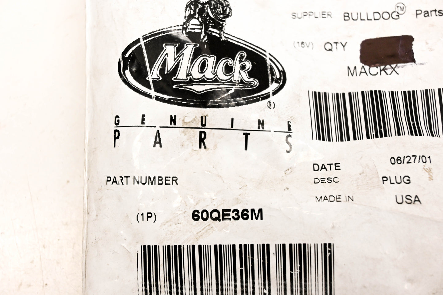 Mack 60QE36M Plug NOS