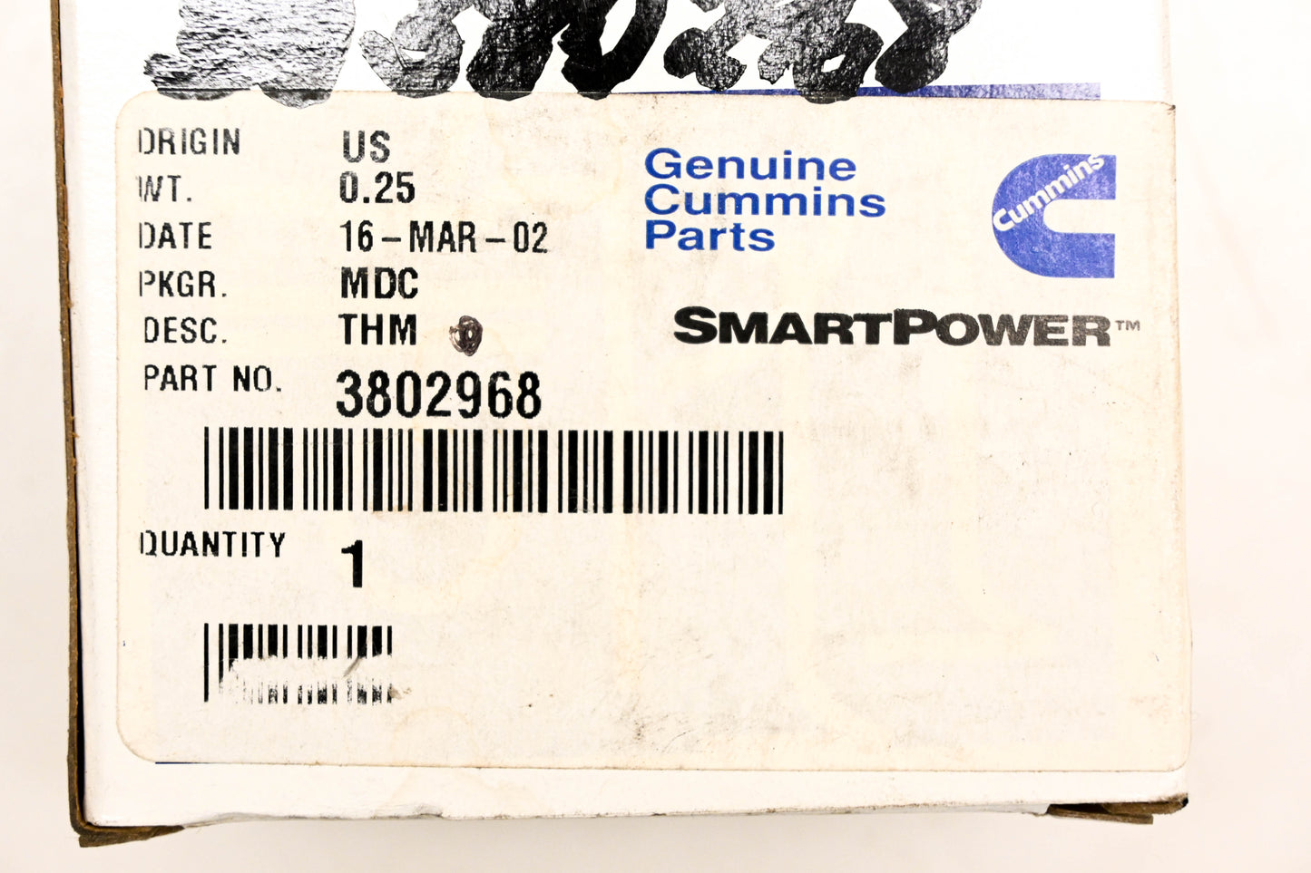 Cummins 3802968 Thermostat NOS