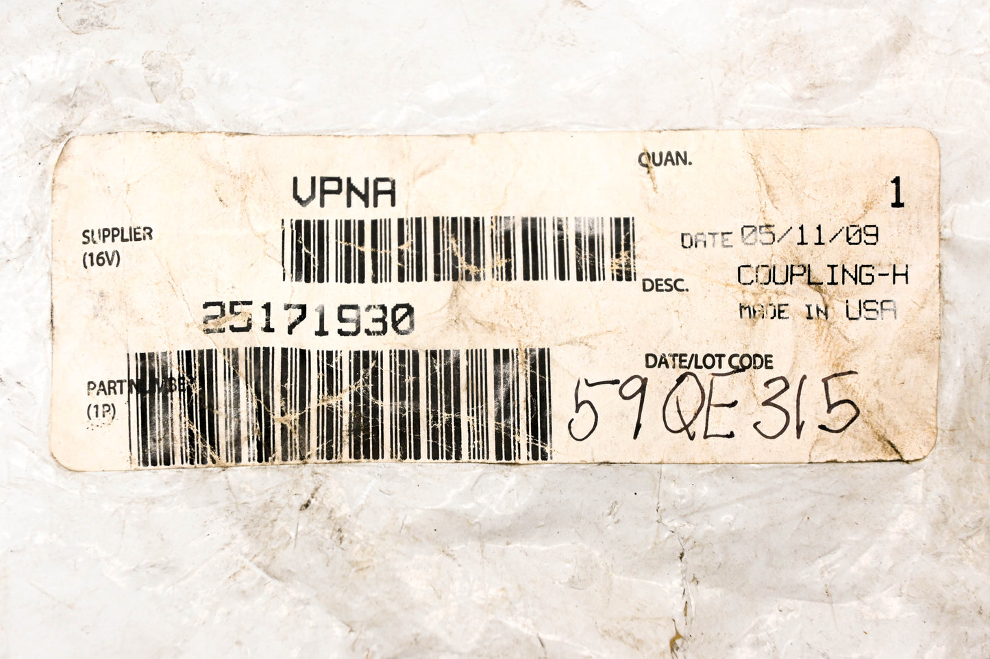 Mack 25171930 Hose Dumnmy Coupling NOS