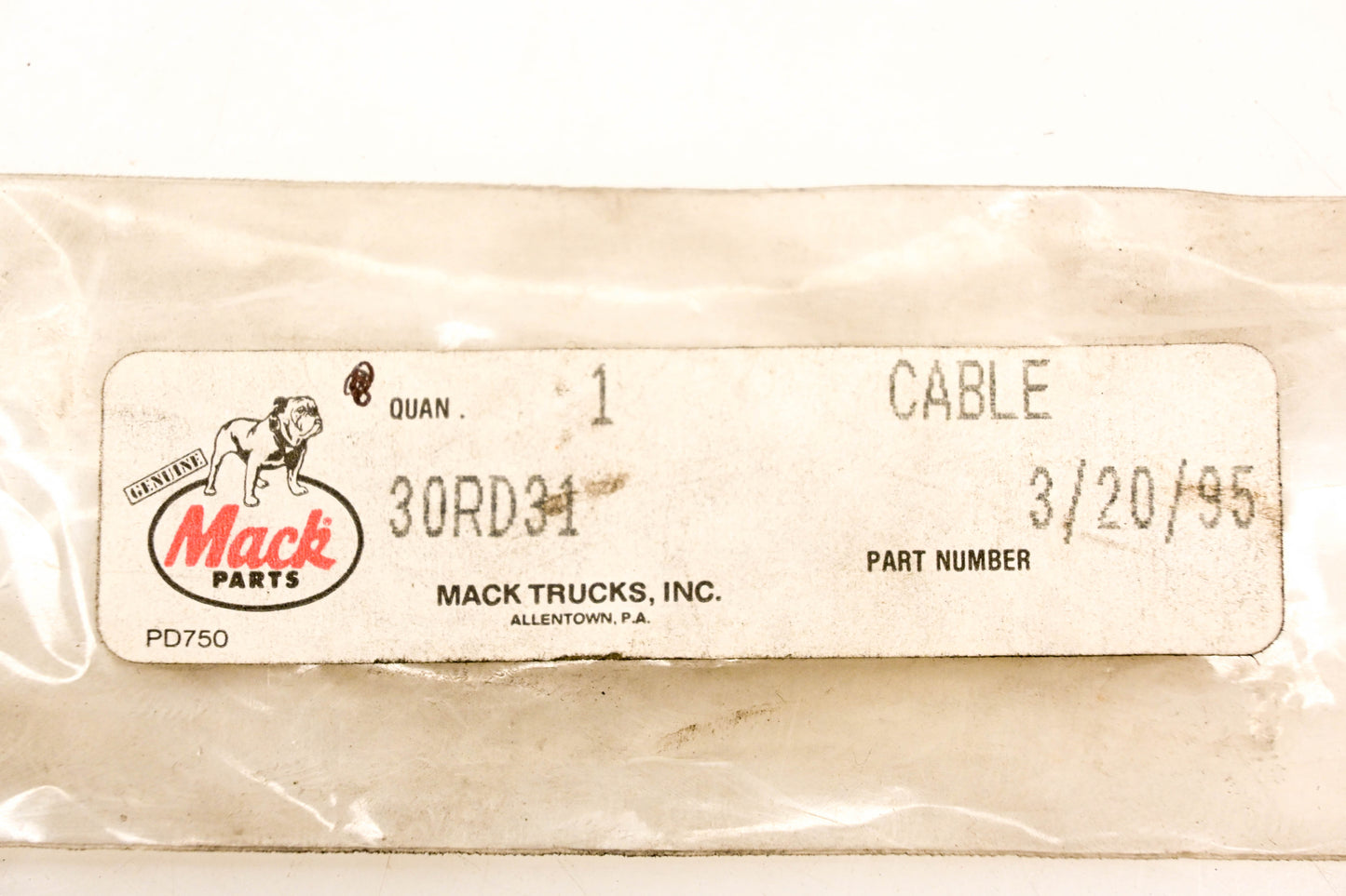 Mack 30RD31 Cable NOS