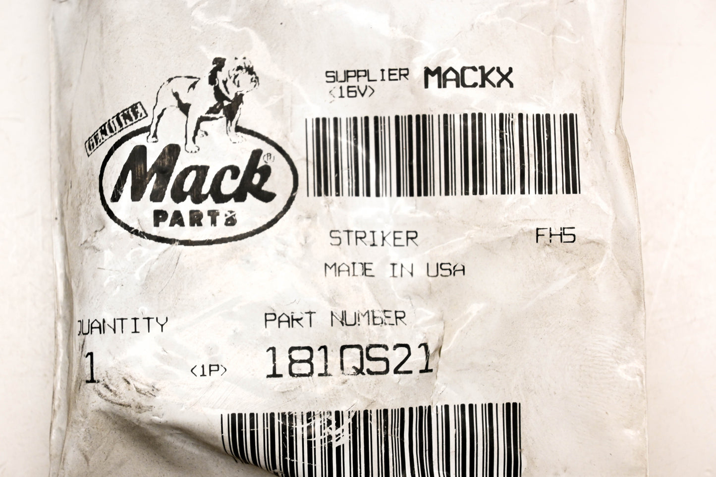 Mack 181QS21 Striker Block NOS