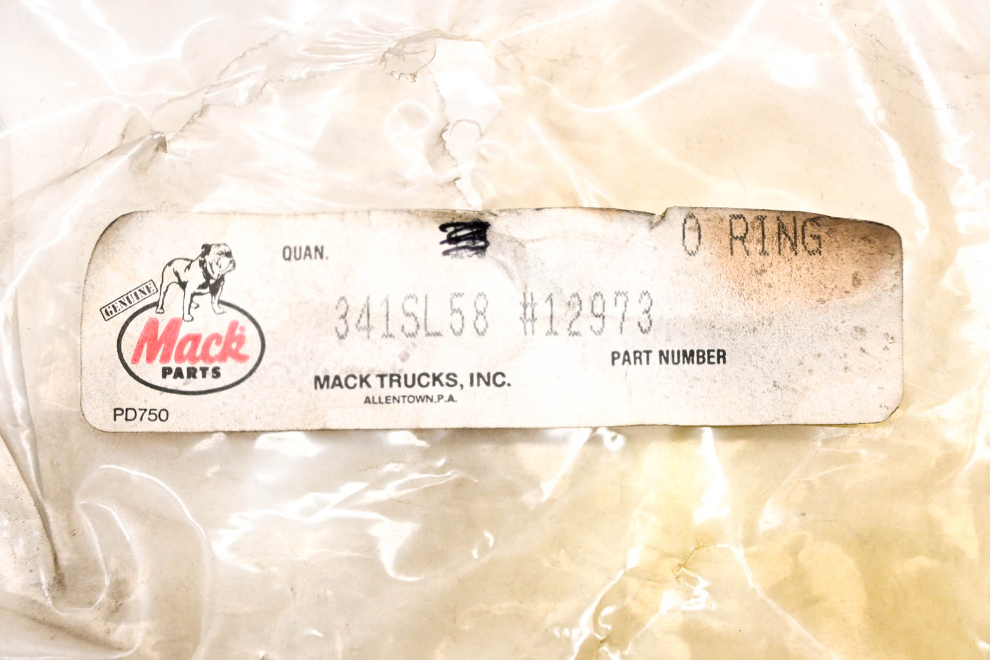 Mack 341SL58 O-Ring NOS