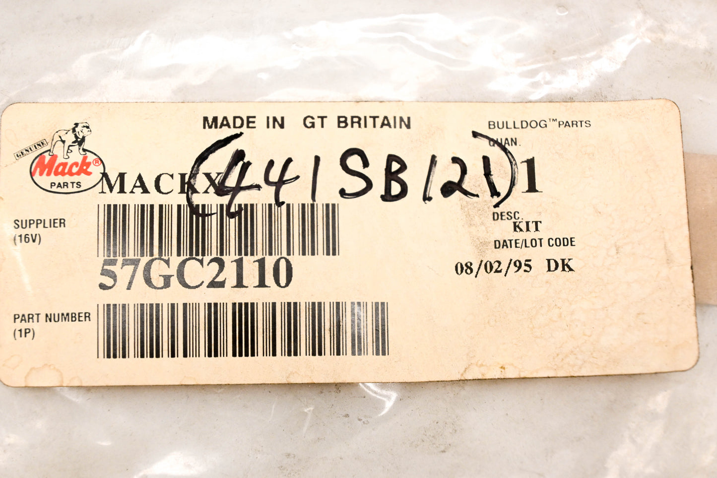 Mack 57GC2110, 441SB121 Thrust Washer Kit NOS