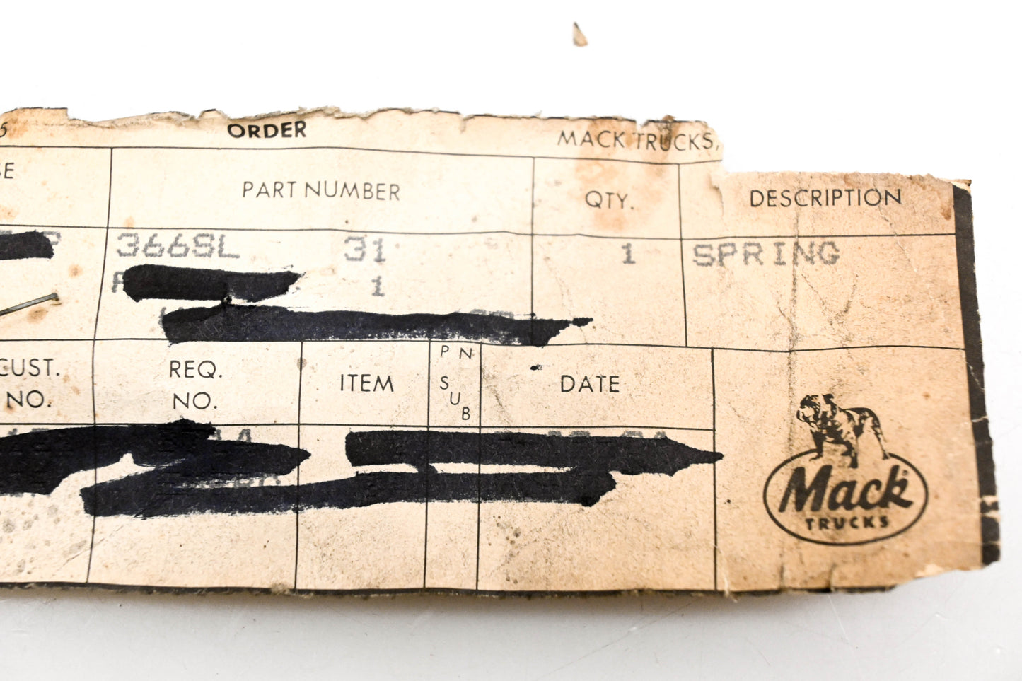 Mack 366SL31 Spring NOS