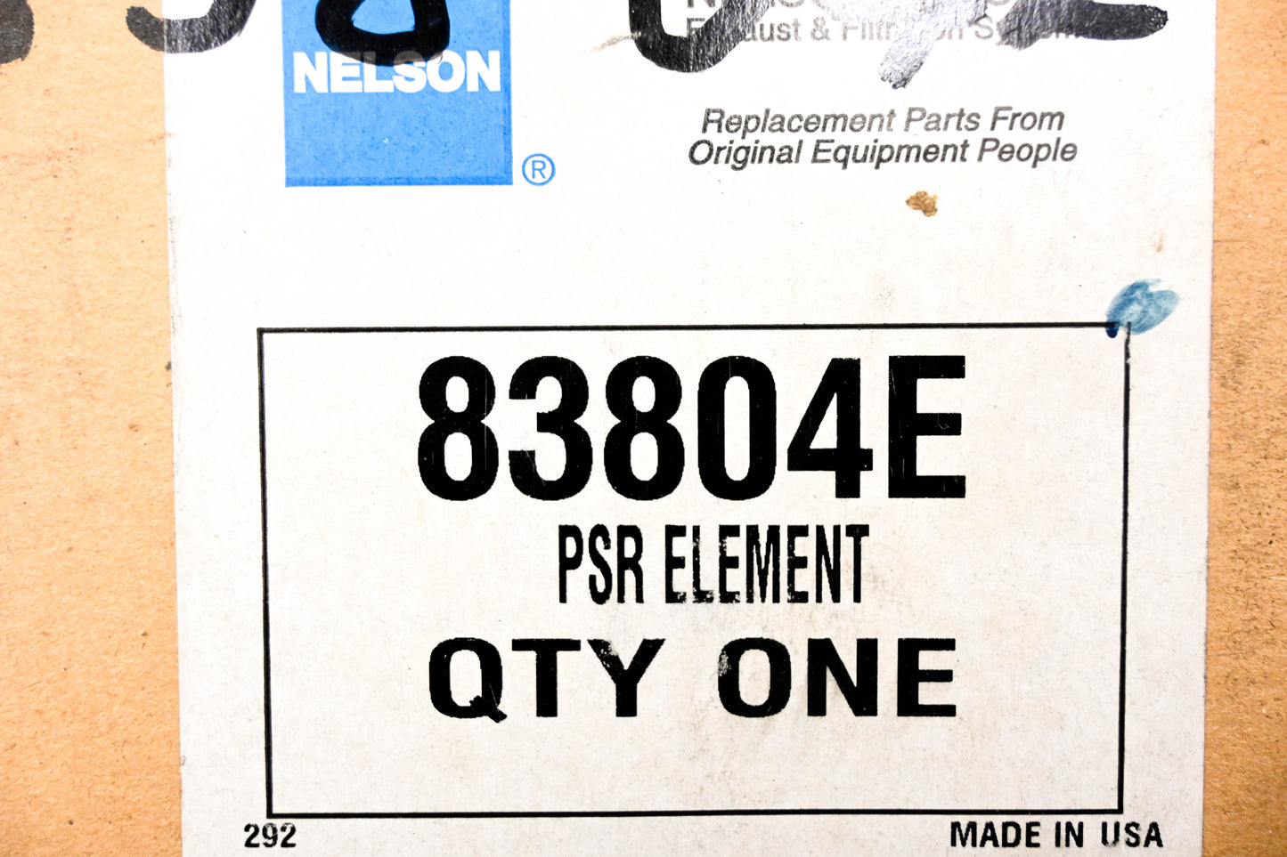 Nelson 83804E PSR Filter Element NOS