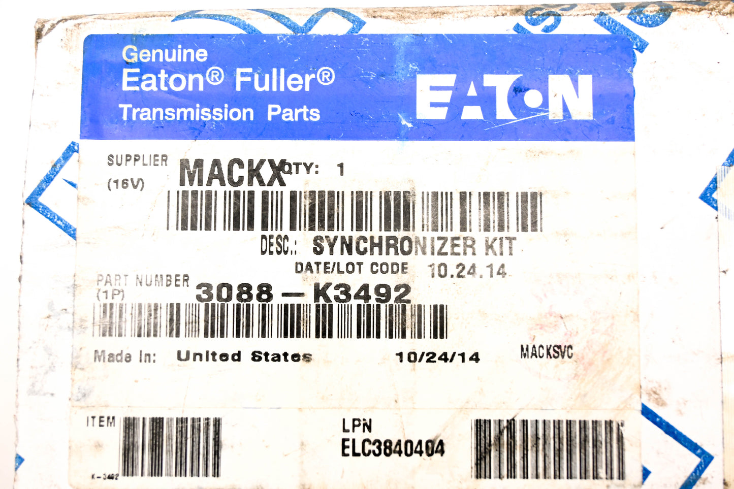 Mack 3088-K3492 Eaton Fuller Synchronizer NOS