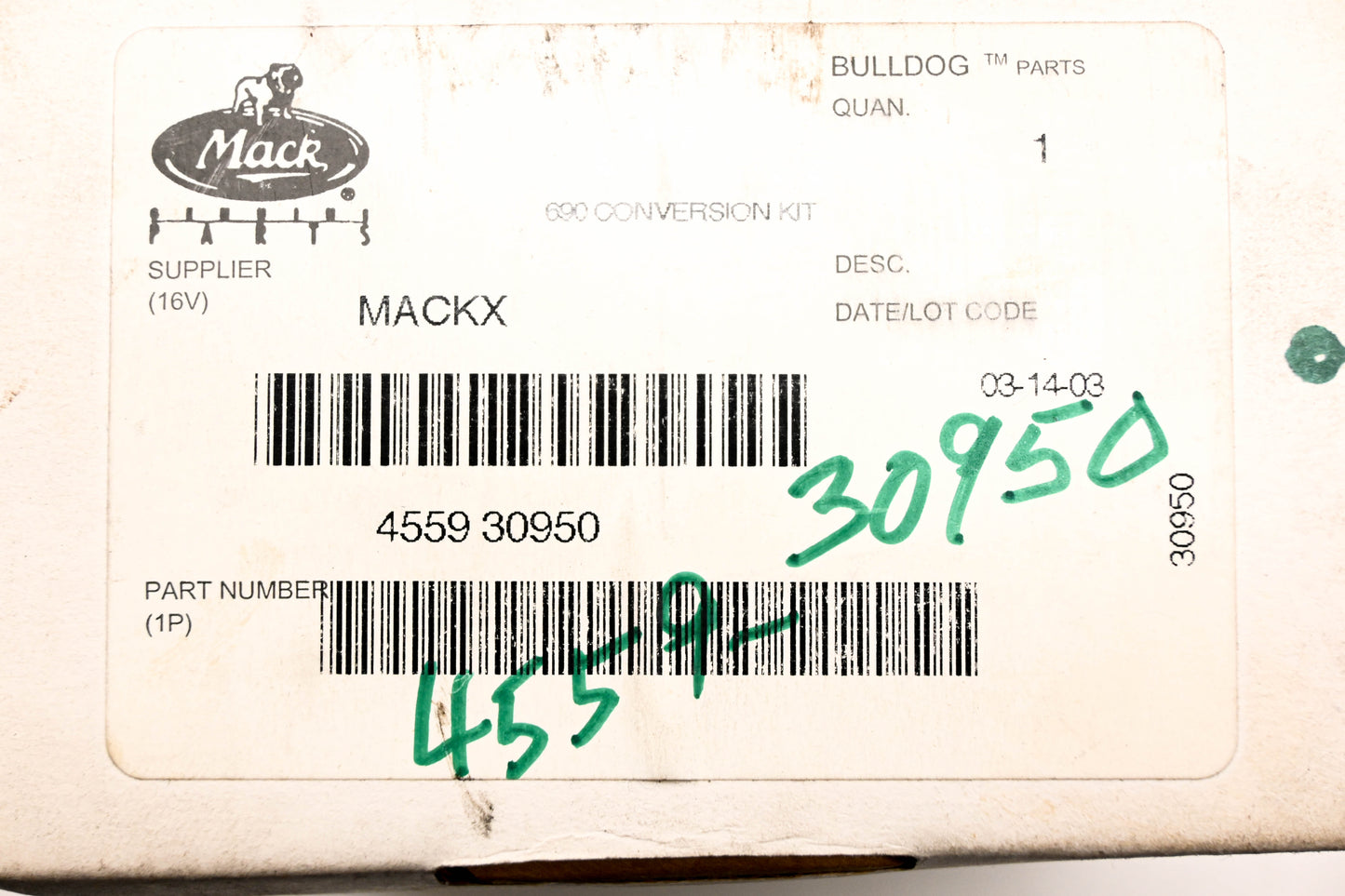 Mack 4559-30950 Conversion Kit NOS
