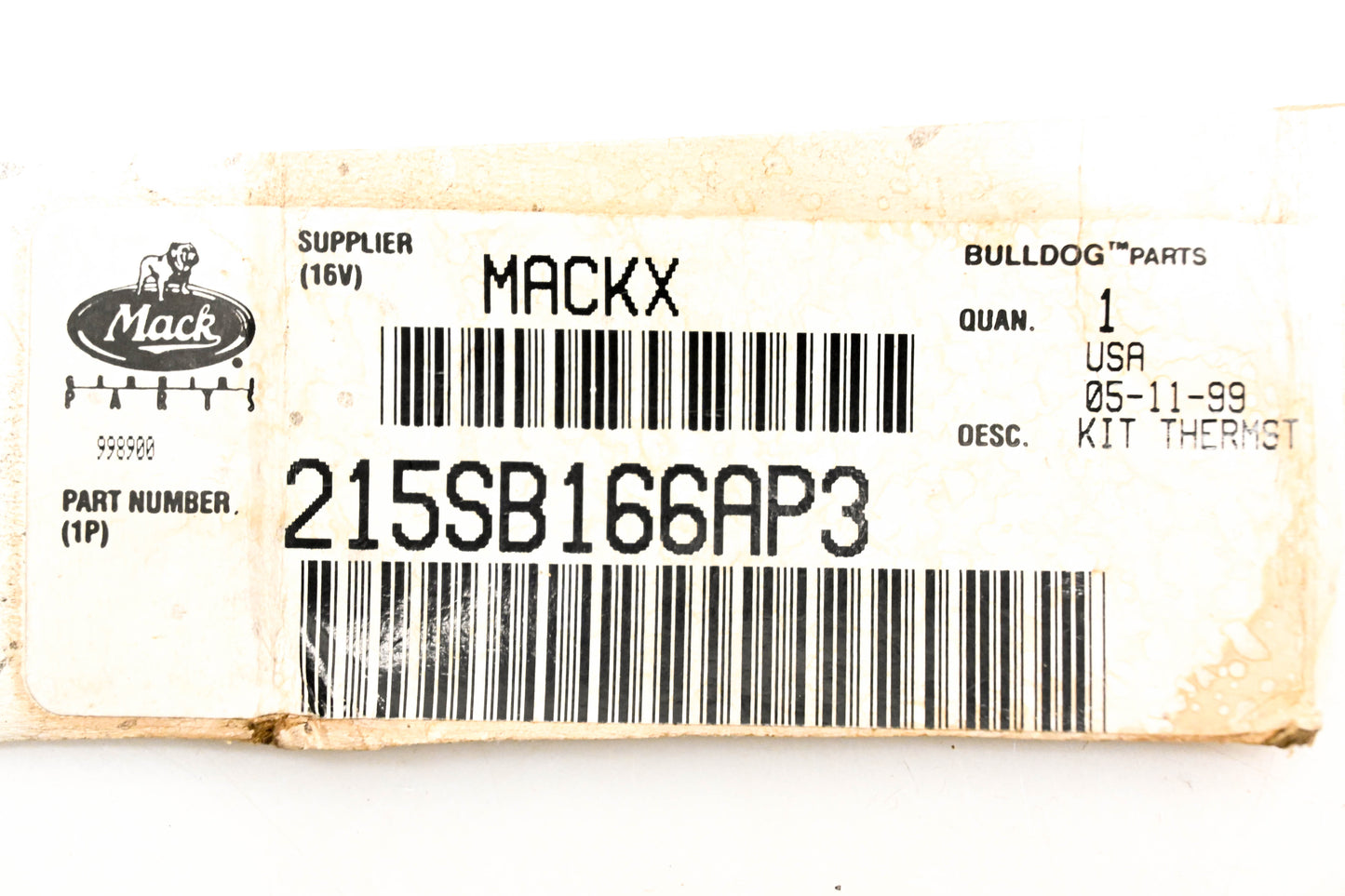 Mack 215SB166AP3 Thermostat Kit NOS