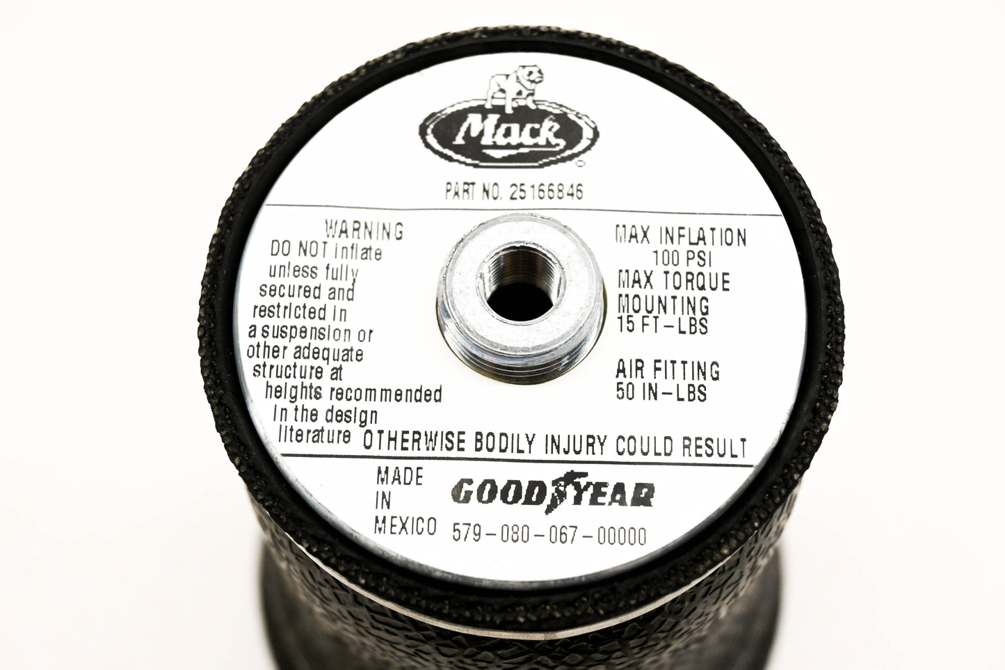 Mack 25166846, 227QS34B, 579-080-067-00000 Goodyear Air Spring Cabin NOS