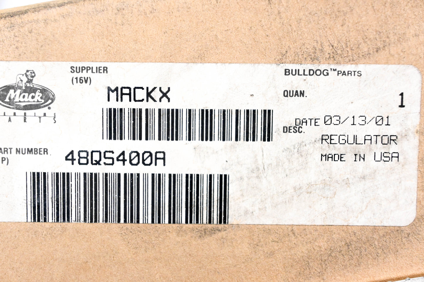 Mack 48QS400A, 25114490 Passenger Manual Window Regulator NOS