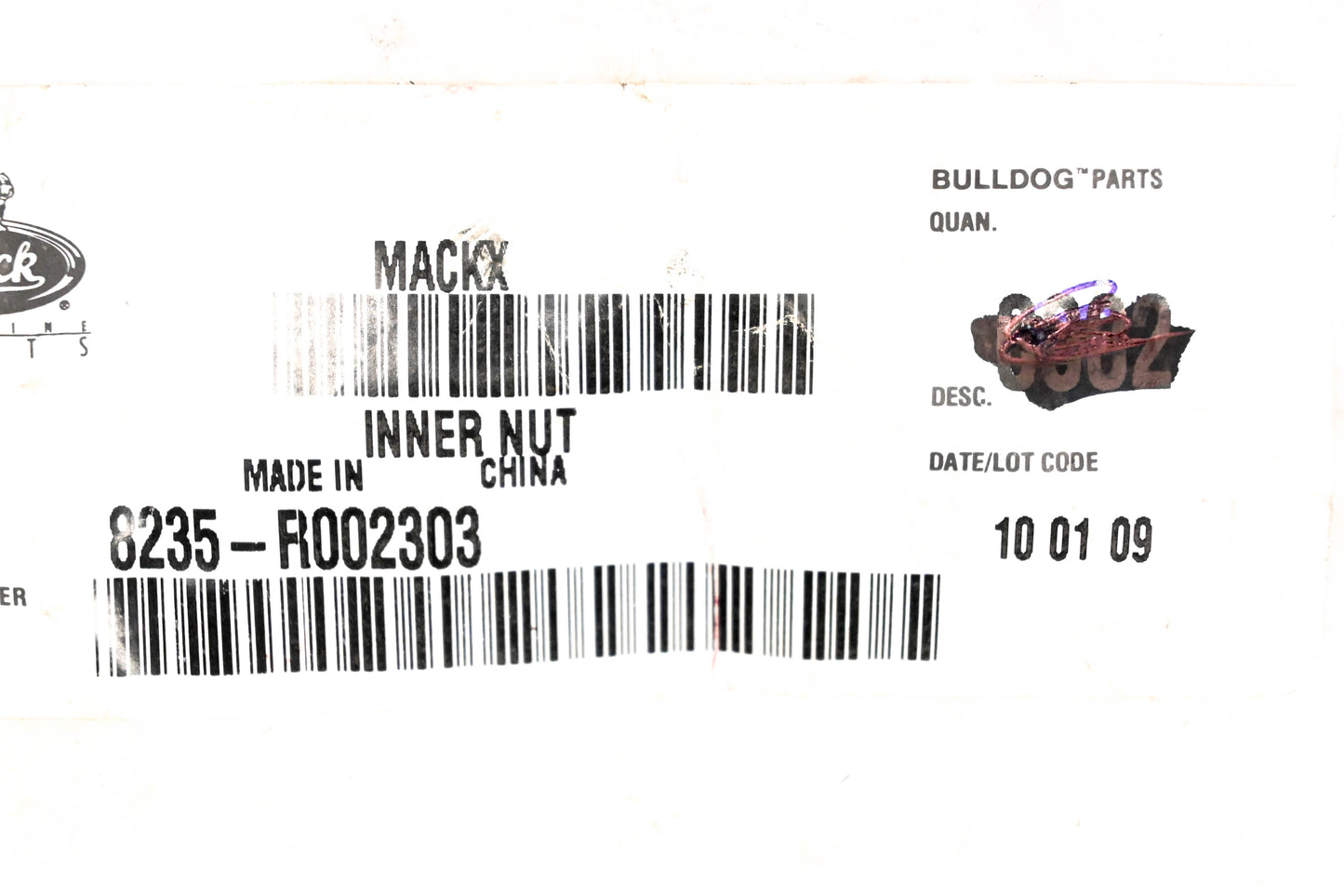Mack 8235-R002303 Meritor Inner Nut NOS