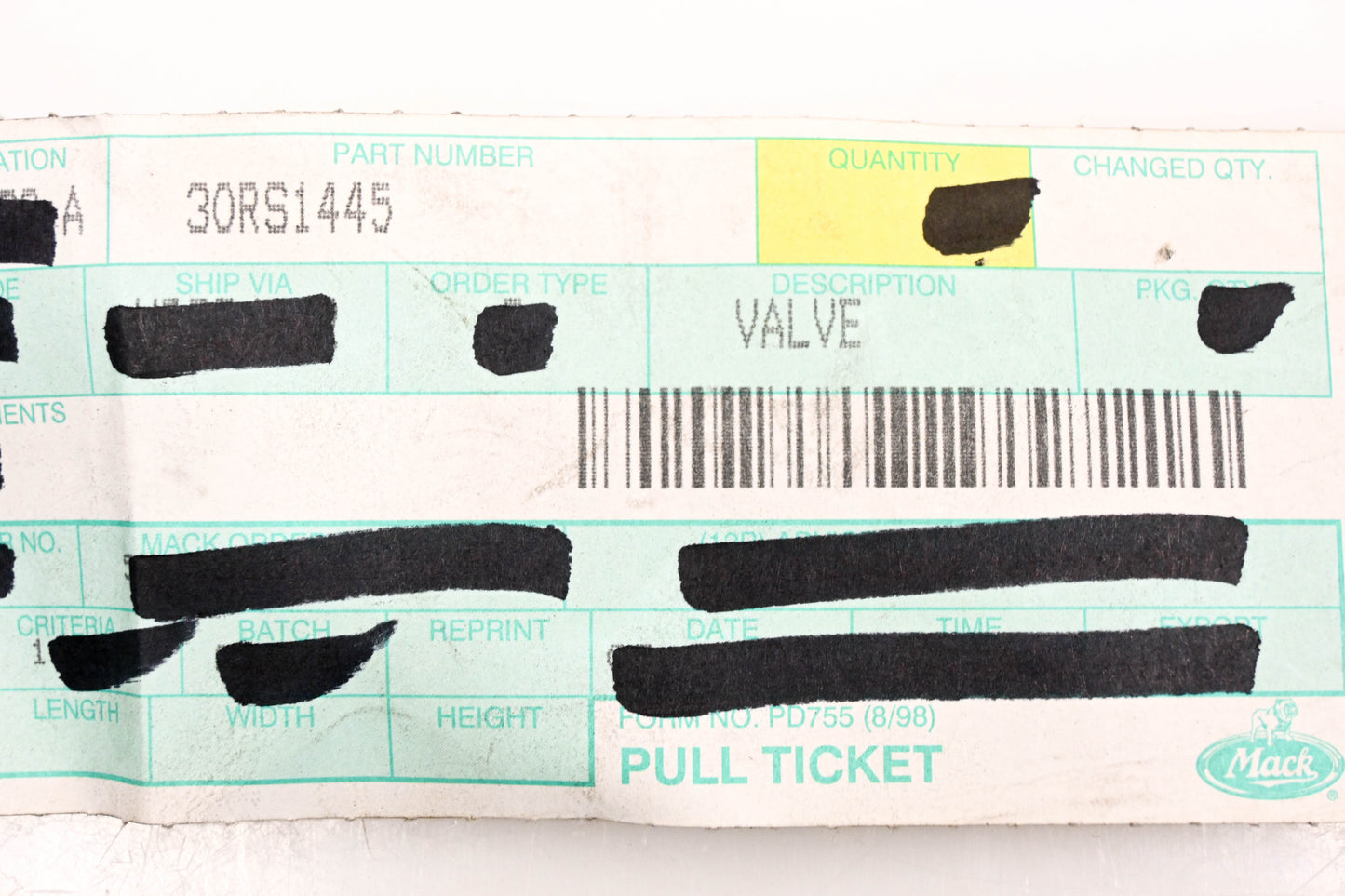 Mack 30RS1445, P15-8914 Valve Cover Bolt NOS