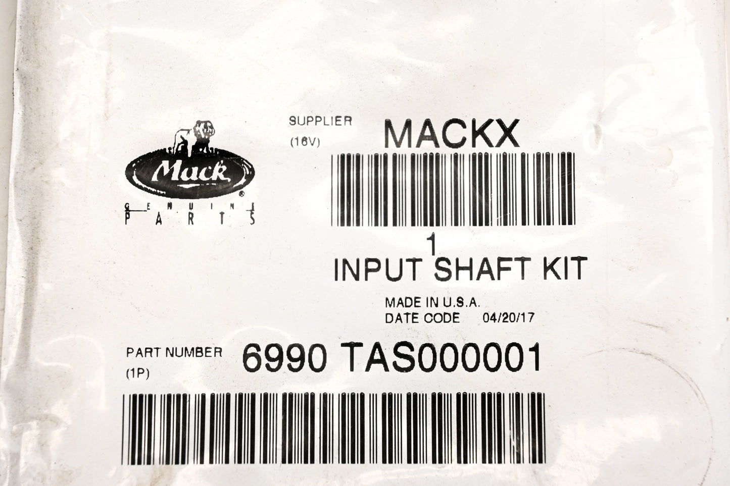 Mack 6990-TAS000001 Input Shaft Seal Kit NOS
