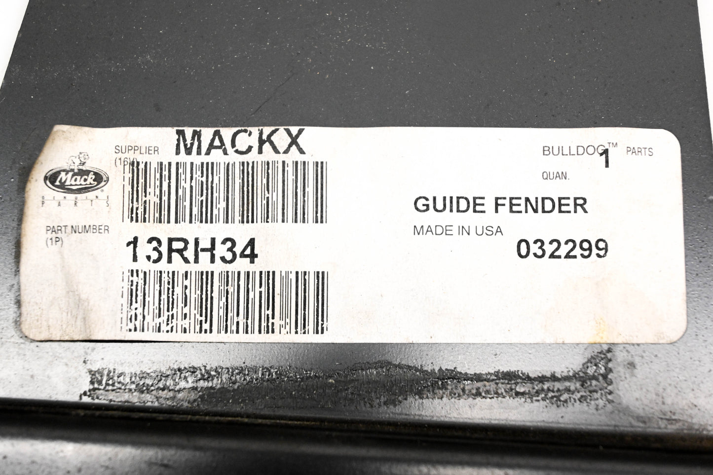 Mack 13RH34 Fender Guide NOS