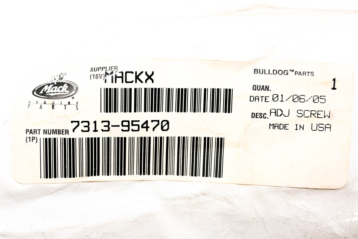 Mack 7313-95470 Adjusting Screw Assembly NOS