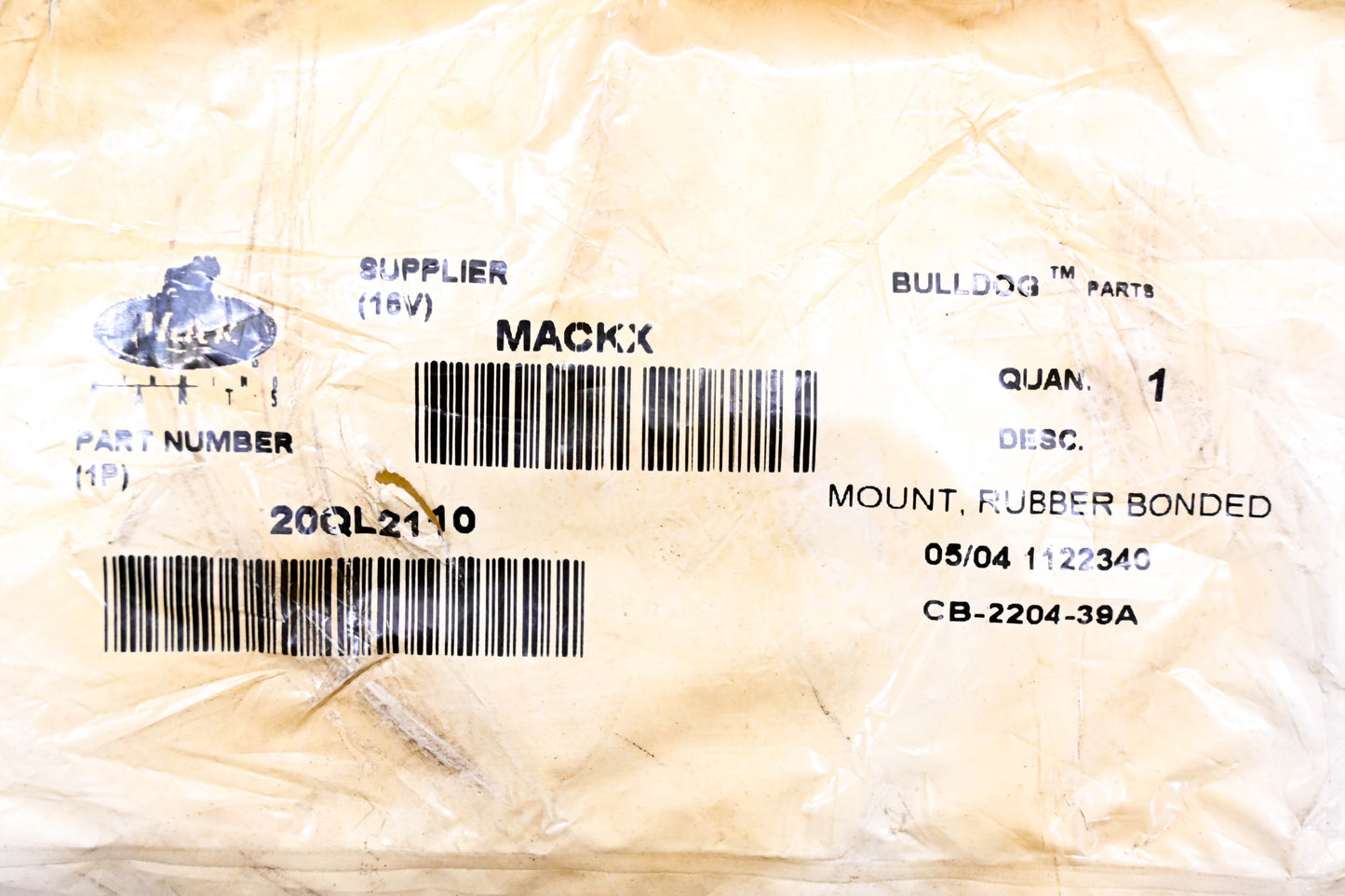 Mack 20QL2110 Rubber Bonded Mount Kit NOS