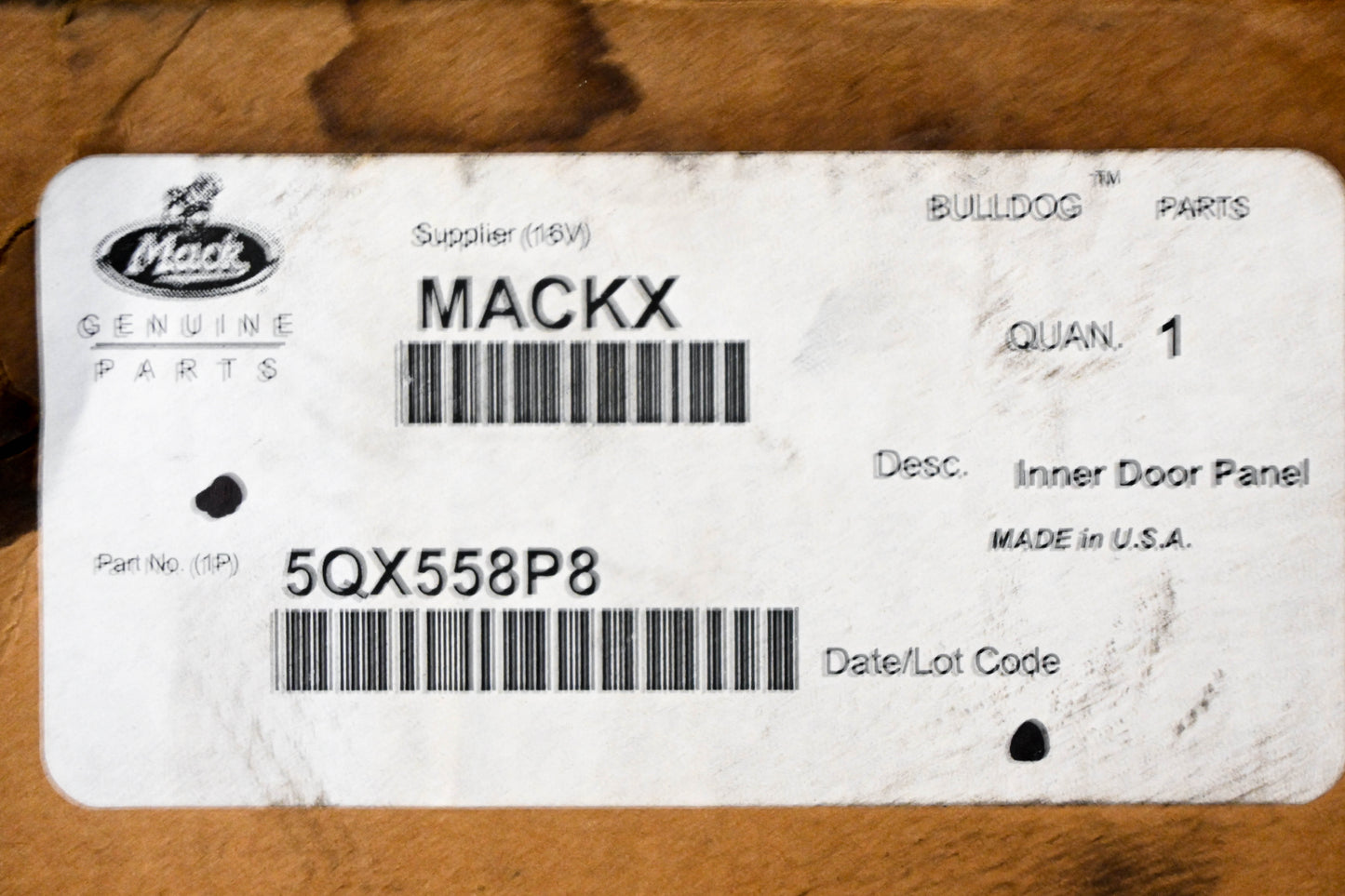 Mack 5QX558P8 Door Panel Assembly NOS