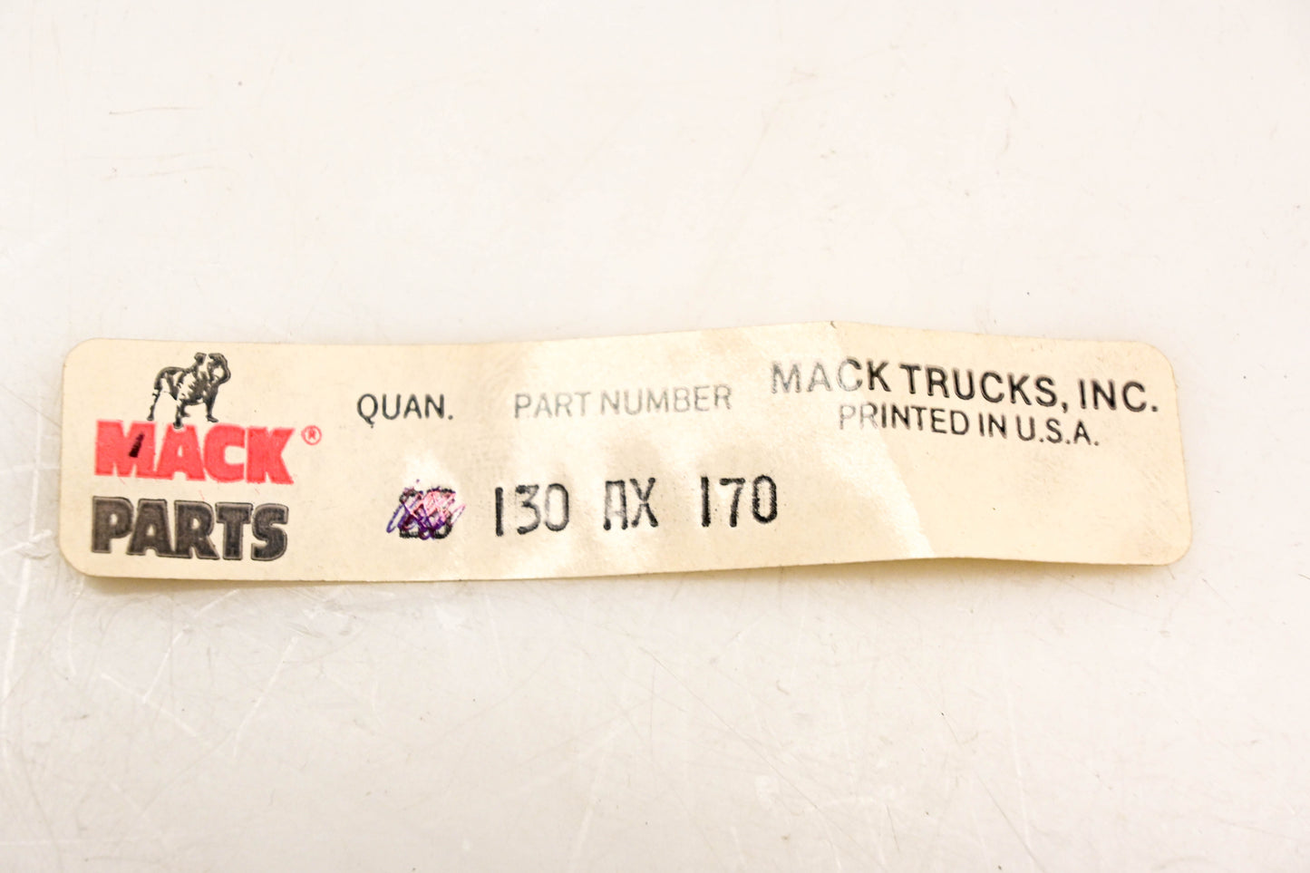 Mack 130AX170 Screws Qty 2 NOS