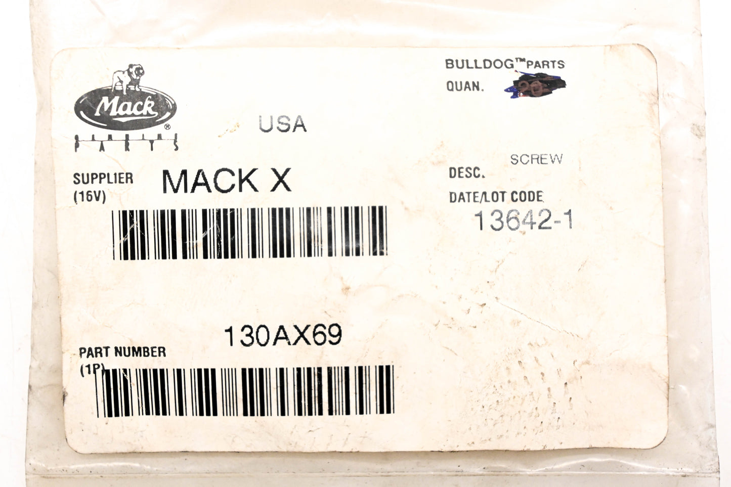 Mack 130AX69 Screw NOS