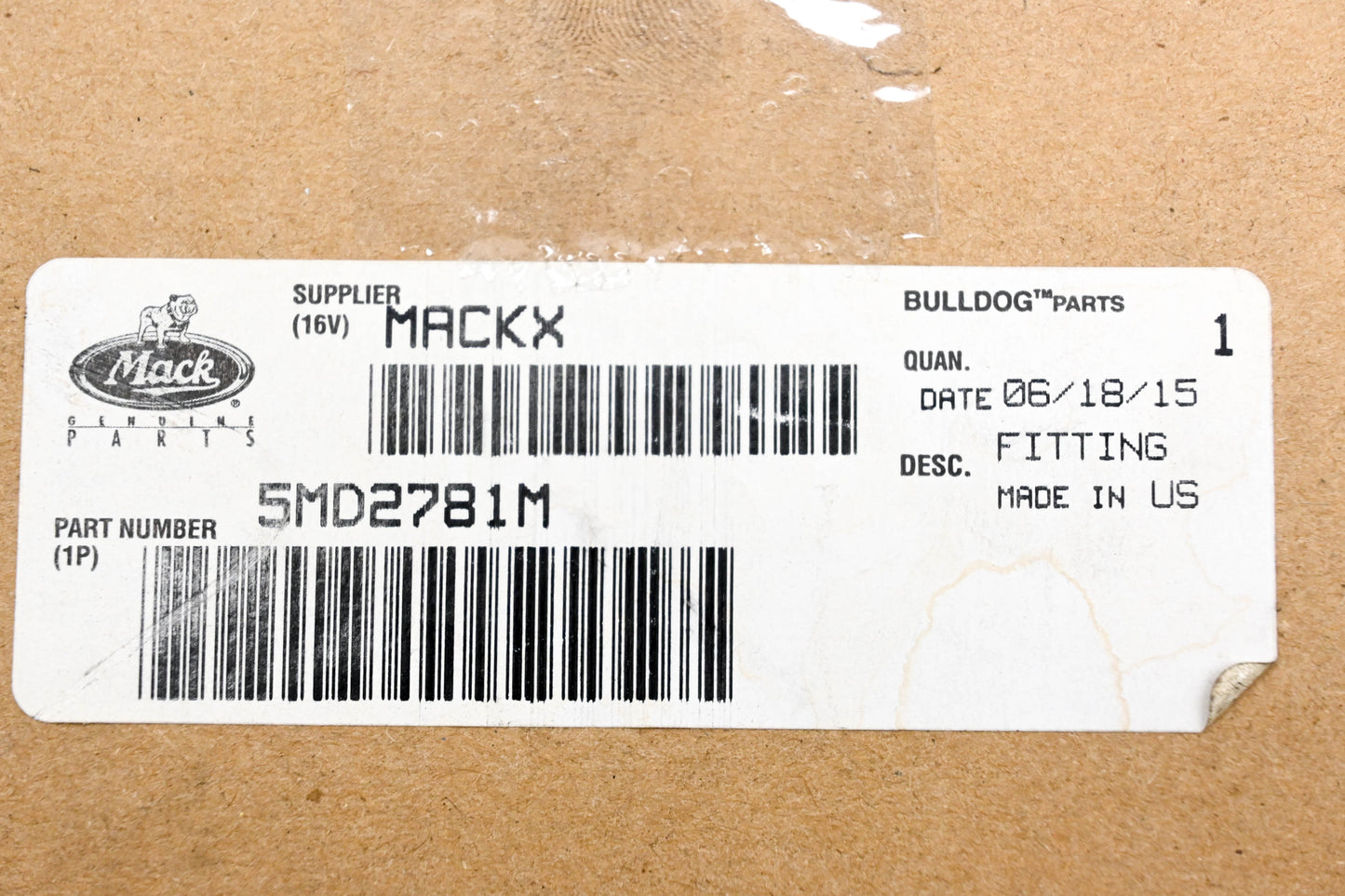 Mack 5MD2781M Fitting NOS