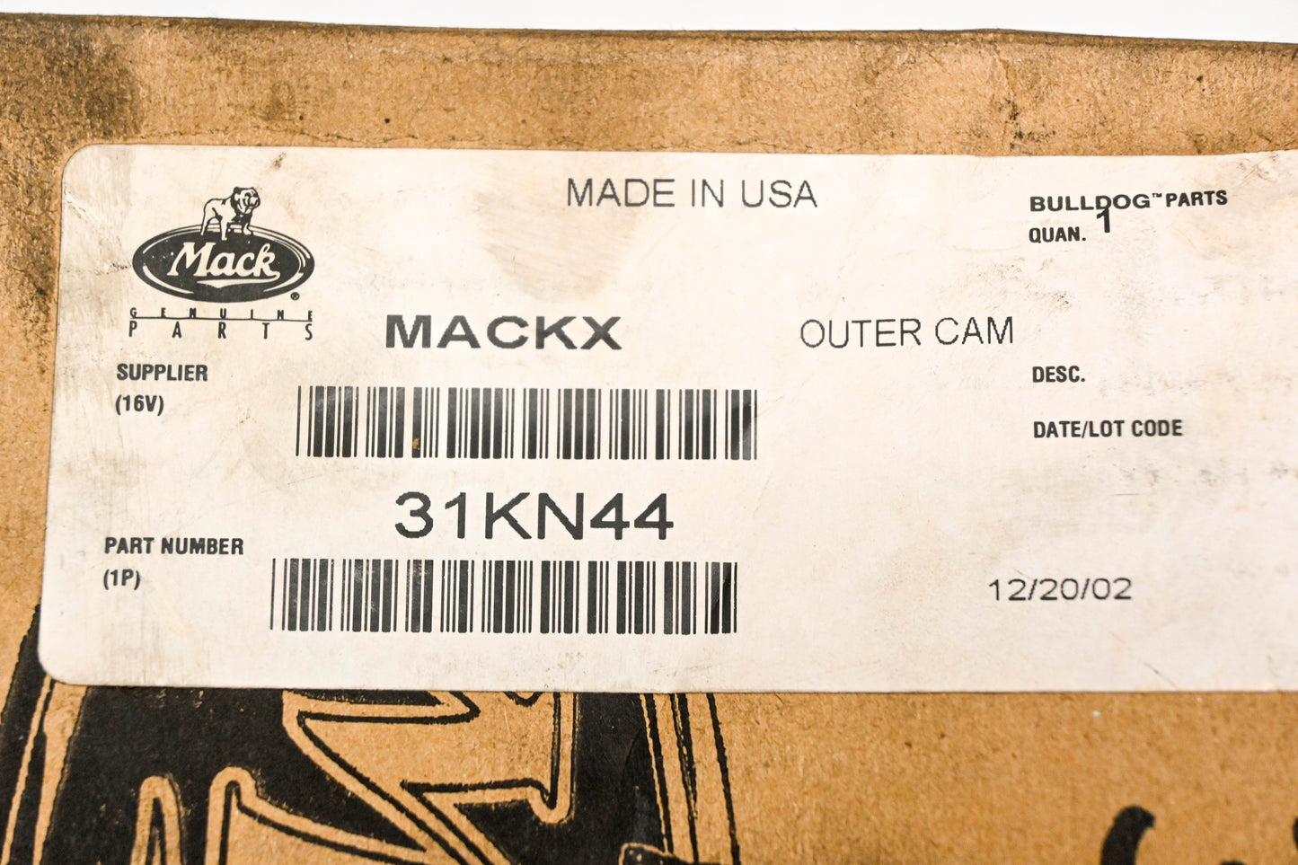 Mack 31KN44 Outer Cam NOS