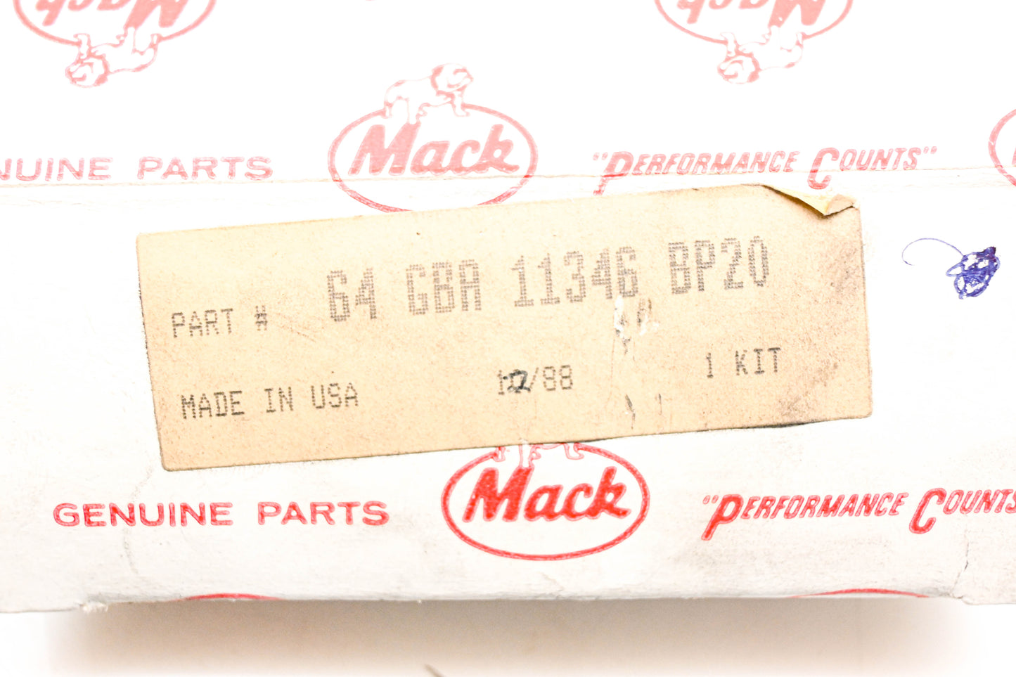 Mack 64GBA11346BP20 Bearing Kit NOS
