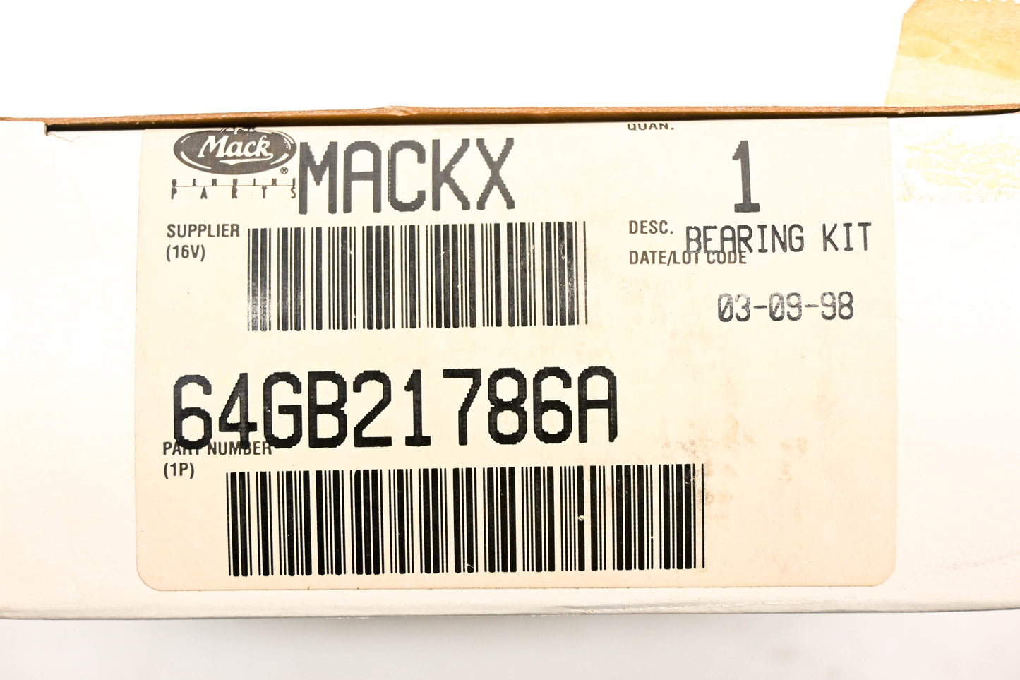 Mack 64GB21786A Bearing Kit NOS
